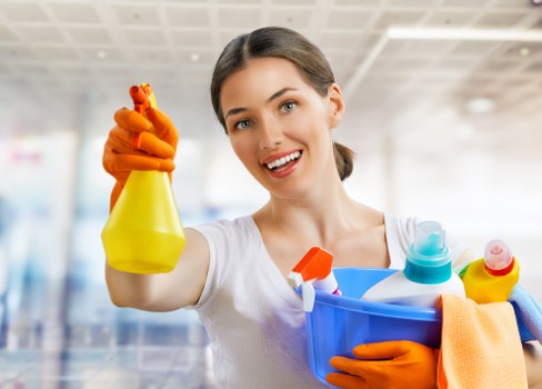 Carpet cleaning equipment prepared for a domestic service appointment
