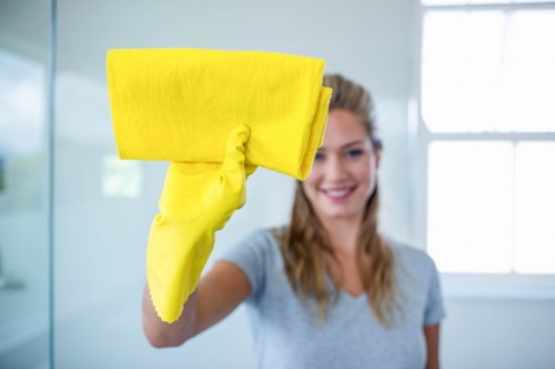 Local cleaning team preparing a property for handover in SE27